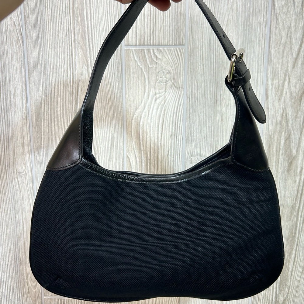 Banana Republic Black Jute Small Hobo Shoulder Purse Bag
